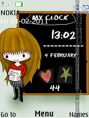 Capture d'écran Blackboard Clock thème