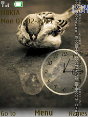 Sparrow clock tema screenshot