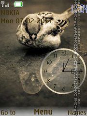 Sparrow clock Theme-Screenshot