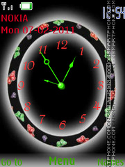 Butterflies clock tema screenshot