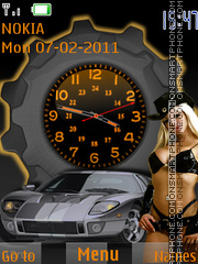 The girl and the super car theme screenshot