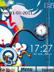 Vector Dual Clock 01 theme screenshot