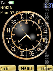 Zodiac Clock 01 tema screenshot