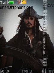 Capture d'écran Pirates of the Caribbean. Jack Sparrow/Johnny Depp. thème