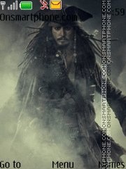 Скриншот темы Pirates of the Caribbean. Jack Sparrow/Johnny Depp