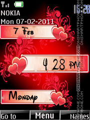 Love Clock 07 tema screenshot