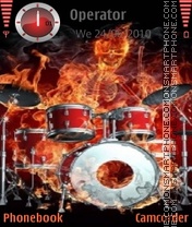 Fire Drummer theme screenshot
