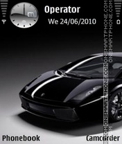 Black ferrari tema screenshot