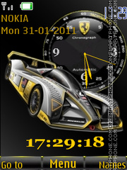 Car Clock W Icons tema screenshot