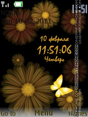 Gold butterfly tema screenshot