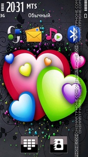 Colorful Hearts 04 theme screenshot