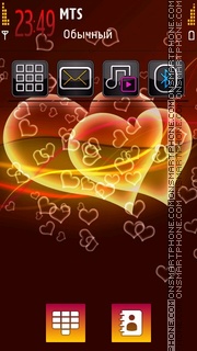 Glowing Heart 01 theme screenshot