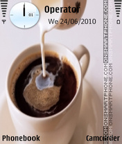 Coffee with milk tema screenshot