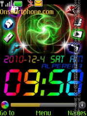 Neon theme clock theme screenshot