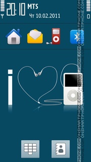 Скриншот темы Love Ipod 01