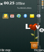 Скриншот темы Loveflower