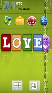 Love Smile tema screenshot