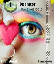 Eye with heart tema screenshot