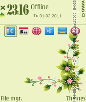 Summer flower 03 tema screenshot