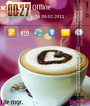 Скриншот темы Love coffe