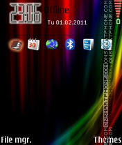 Vista Rainbow Neon es el tema de pantalla