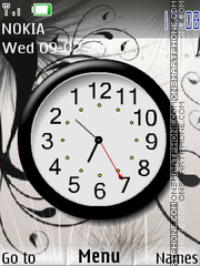 Black Clock 04 tema screenshot