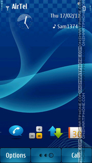 Blue Abstract s^3 es el tema de pantalla