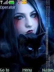 Gothic style with a cat es el tema de pantalla