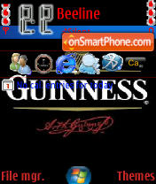 Guinness Beer tema screenshot