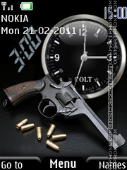 Gun and clock theme screenshot