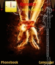 Fire hands tema screenshot