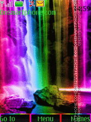 Colorful Waterfall tema screenshot