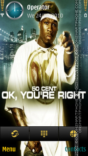 50 Cent - Ok You're Right by di_stef tema screenshot