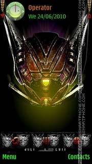 Скриншот темы Transformers 3