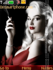 Capture d'écran Blonde with cigarette thème