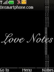 Capture d'écran Love Notes thème