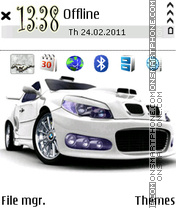 Capture d'écran White BMW thème