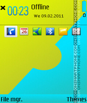 Lemon and blue tema screenshot