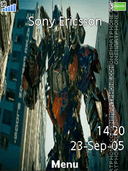 Transformers movie tema screenshot