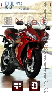 Red Bike 02 tema screenshot