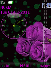 Violet roses theme screenshot