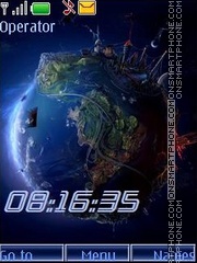 Скриншот темы Space the techno earth_swf