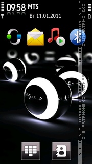 3d Balls Lights tema screenshot