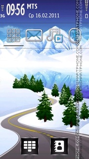 Winter Road 01 tema screenshot