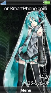 Capture d'écran Hatsune Miku 01 thème