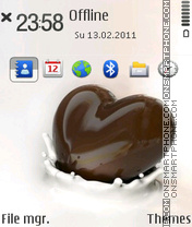 Capture d'écran Chocolate Heart thème