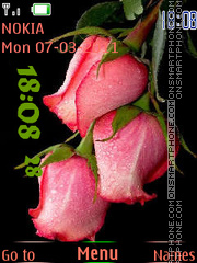 Pink Roses tema screenshot