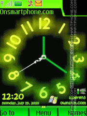 Animated neon clock theme screenshot