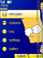 BartSimpson Clock tema screenshot