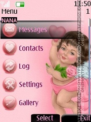 Cutee Angel Clock tema screenshot